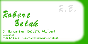 robert belak business card